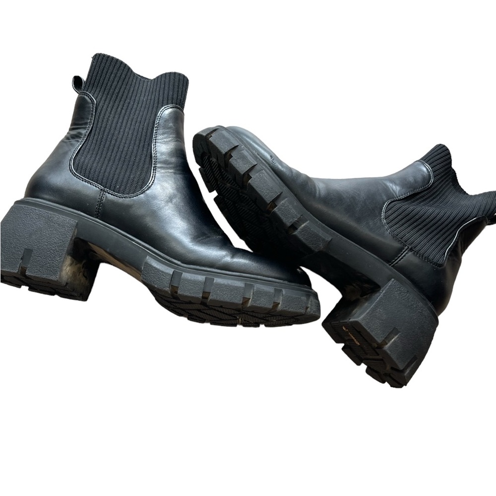 Black Chunky Ankle Boots